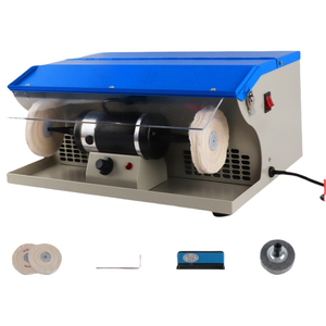 Machine de polissage de bijoux motorisée Yunqingtech à double tête en acier au carbone pour bracelets, lunettes, montres et bagues - Product Image 1