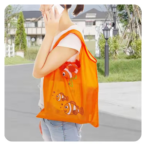 Phim Hoạt Hình Hình Dạng Cá Tái Chế Polyester Tote Túi Đa Sử Dụng Packable Hàng Tạp Hóa Tàu Sân Bay Mới Lạ Động Vật Thiết Kế Phù Hợp Trong Túi - Product Image 4