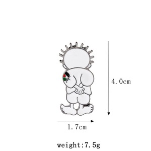 Bonitas insignias de frutas de sandía, alfileres esmaltados con temática palestina para accesorios de ropa - Product Image 2