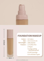 Échantillon gratuit de fond de teint végétalien à couverture complète, marque privée, fond de teint mat pour le maquillage