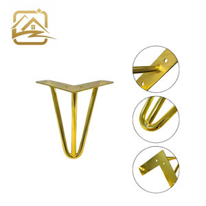 Pieds de canapé en métal noir à hauteur variable, vente en gros d'usine, pieds de meubles en fer durables pour canapé-lit et armoire - Product Image 2