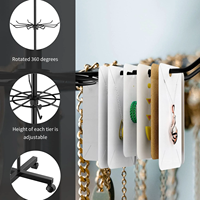Support d'affichage de vente au détail à 7 niveaux, étagère rotative pour l'affichage en magasin, étagères pour bijoux, chaussettes, chapeaux