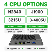 Mini PC industriel sans ventilateur BKHD G40 2L2C, Intel Celeron Core I3, double LAN 1 Gb, double COM RS232 RS485, PC embarqué