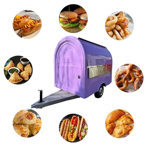 Best Selling Mobile Food Carts Mobile Stainless Steel Hot Dog truck Concession Trailer Towable Food Trailer For Sale