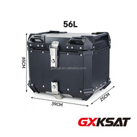 Coffre de moto GXKSAT, durable, léger, universel, en alliage d'aluminium, pour coffre arrière de moto, 36L, 45L, 56L, 65L