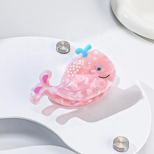 2024 été nouvelle mode femme pince à cheveux haute qualité Marine acide acétique délicat doux requin conception - Product Image 2