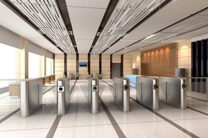 Torniquete de solapa con sistema de billete, barrera de solapa para puerta, uso para oficina, Edificio, entrada - Product Image 6