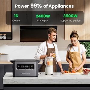 Station d'alimentation portable UGREEN PowerRoam GS2200 2048Wh LiFePO4 avec capacité extensible 6 x 2400W prises AC - Product Image 3