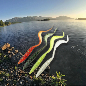 Trota Bass Carp attirando lombrico pesca morbida in <span class=keywords><strong>Silicone</strong></span> artificiale esca dura fiume fiume fiume barca oceano pesca in acqua salata - Product Image 6