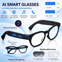 Nouveautés : Lunettes intelligentes CY03 AI avec traducteur Chat GPT, caméra 8MP et appels Bluetooth – Lunettes IA intelligentes