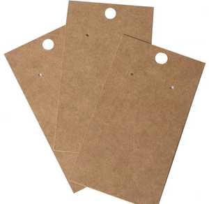 Cartes de présentation pour boucles d'oreilles et clous d'oreilles en kraft vierge, personnalisables, écologiques, anti-contrefaçon, vente en gros - Product Image 3