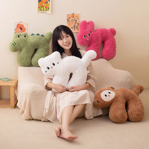 Dễ thương xuyên biên giới Mèo Thỏ cá sấu Nap U Gối khỉ sang trọng gối đồ chơi trong polyester Bông đáng ngạc nhiên đa dạng của động vật - Product Image 4
