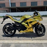 Scooter Eléctrico de Carreras V6 Little Ninja, Chapado en Oro, 5000W, Velocidad Máxima de 180km/h, Motor de 48V, Carga de 150KG, Scooter Eléctrico de Lujo de Fábrica