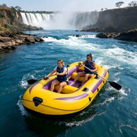 Kayak gonflable en PVC de 180 cm, bateau de rafting portable pour 2 personnes, canoë gonflable pour sports nautiques en plein air, pour l'aventure sur rivière et lac
