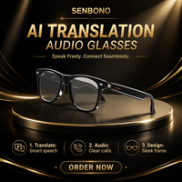 Lunettes Intelligentes de Traduction IA, Lunettes Audio à Commande Tactile pour les Voyages