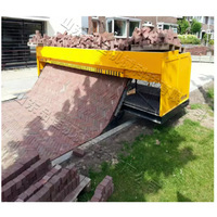 Pavé de brique carré de trottoir machine de pavage de route de grattage automatique sol petit pavage de brique carré de brique rouge