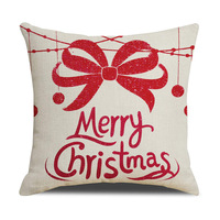 Housse de coussin de Noël YINUAN, motif sapin rouge pailleté et renne, housse de coussin décorative pour canapé