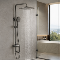 Ensemble de douche mural complet en acier inoxydable 304 de haute qualité pour salle de bain