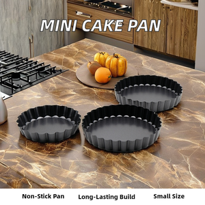 Moule à gâteau en acier au carbone ondulé miniature en gros, antiadhésif, petit moule à pâtisserie avec ustensiles de cuisson JY8773 pour la cuisson de petits gâteaux - Product Image 2