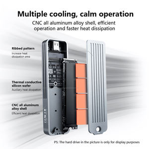 เคสฮาร์ดไดรฟ์ภายนอก NVMe SSD อะลูมิเนียม M.2 Type-C USB 3.2/3.1มีในสต็อก - Product Image 4