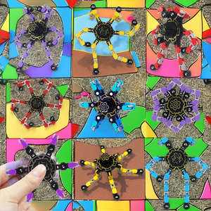 Gran oferta DIY descompresión Fidget Spinner CADENA DE <span class=keywords><strong>Robot</strong></span> Regular para niños novedad de plástico barato y juguete de mordaza - Product Image 3