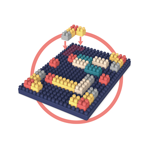 Vente directe d'usine, 520 pièces, blocs de construction éducatifs à assembler soi-même, modèle de jouet, certifié EN71, matériau PP, pour les enfants de 2 à 4 ans, 5 à 7 ans - Product Image 6