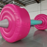 Haltères gonflables pour la décoration de scènes gonflables, haltères de gymnastique gonflables pour la décoration de courses
