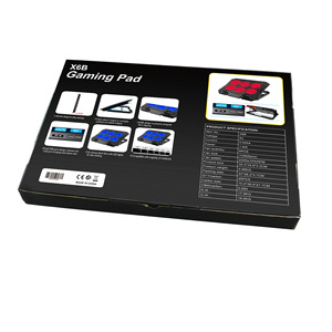 X6B Laptop <b>Cooling</b> <b>Pad</b> 355x258mm 6 Fans Blue LED Adjustable Stand Air-Cooled Plastic Notebook Cooler - Product Image 3