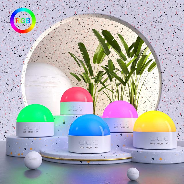 Mini Night Lamp USB Rechargeable CCT Brightness Adjustable RGB LED Night Light Nursery Night Light for Kids