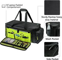 Sac de câble DJ avec fond rembourré détachable et séparateurs sac de câble Extra Large pour équipement de DJ professionnel