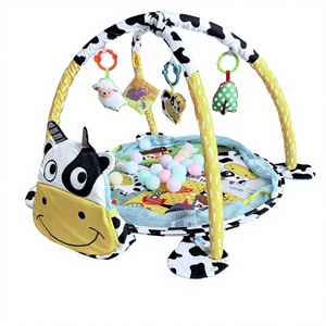 Tappetino Pieghevole per Bambini con Recinzione di Sicurezza e Palestrina Attività, Box per Neonati con Giocattoli Sospesi per lo Sviluppo Precoce - Product Image 3