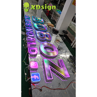 Lettres lumineuses 3D LED personnalisées à changement de couleur RGB rapide, étanches IPX7, pour publicité extérieure, éclairage commercial
