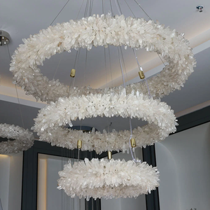 Lustre moderne de luxe en cristal naturel, luminaire suspendu LED personnalisable à intensité variable <span class=keywords><strong>pour</strong></span> la maison, l'hôtel, la villa, le salon - Product Image 3