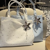 Nouveau sac fourre-tout en toile de style coréen, grande capacité, avec fermeture éclair, polyvalent et décontracté, sac à bandoulière