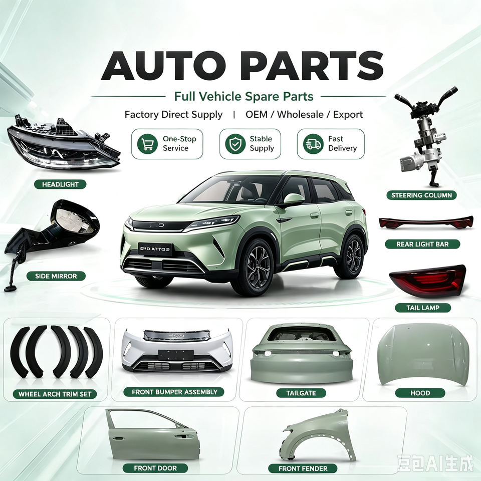 Original for BYD Yuan up (Atto 2) Auto Parts & Accessories | Genuine Spare Parts for 2024-2026 EV SUV