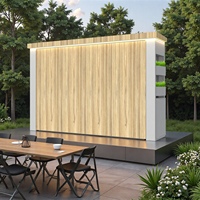 Cuisine extérieure BBQ modulaire, design moderne complet avec grill et réfrigérateur intégrés