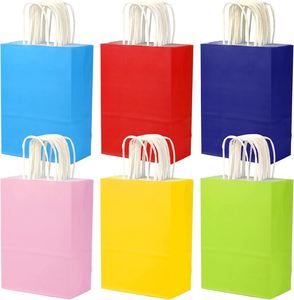Custom Printed Recyclable Colored Kraft Paper Shopping <b>Bags</b> with Tinted Logo Wholesale Cheap Price Promotion - Product Image 1