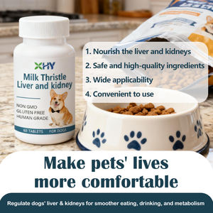 애완 동물 보충 간 및 신장 건강 정제 간 및 신장 기능 향상을위한 보충 교재 정제 우유 엉겅퀴 정제 - Product Image 3