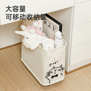 Oxford Cloth Storage <b>Basket</b> Rectangle Foldable Neatening Storage With Wheels Extra <b>Large</b> Capacity - Product Image 2