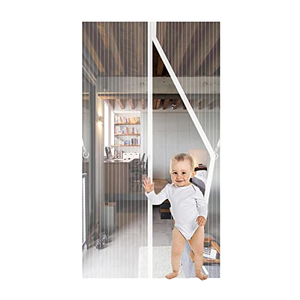 <span class=keywords><strong>Mosquitera</strong></span> Magnética Blanca Francesa <span class=keywords><strong>para</strong></span> <span class=keywords><strong>Puerta</strong></span>, 70x200cm, Cortina <span class=keywords><strong>de</strong></span> Malla Deslizante <span class=keywords><strong>de</strong></span> Poliéster, Fácil <span class=keywords><strong>de</strong></span> Instalar, Antimosquitos <span class=keywords><strong>para</strong></span> Dormitorio - Product Image 1