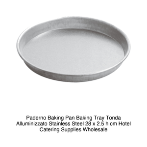 Teglia Rotonda in Acciaio Alluminato Ø 28 cm H 2,5 cm <span class=keywords><strong>Paderno</strong></span> - Product Image 2