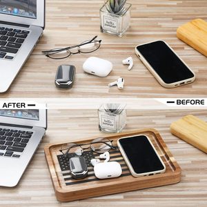Wooden Serving <b>Tray</b> With American Flag Design For Desk Organizing And <b>Tea</b> Coffee Serving - Product Image 4