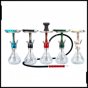 Cross-border Hot-selling Retro <b>Wood</b> Pattern, 43CM Medium, Stainless Steel Resin Single <b>Pipe</b> Hookah - Product Image 3