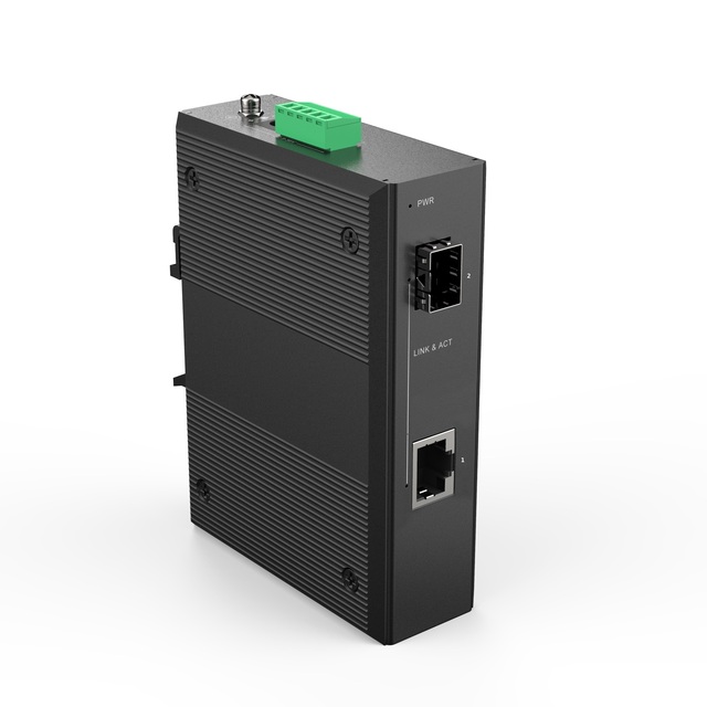 Industrial Ethernet Switch with POE QoS SNMP Functions 1*10/100/1000 Base-TX RJ45 Ports 1*100/1000 Base-FX Ports IP Network