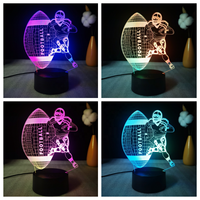 Base ronde fissurée multicolore RVB avec câble de charge USB Support de lampe de table LED 16 couleurs Base de veilleuse LED 3D Télécommande