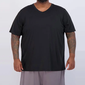 T-Shirt con scollo a V T-Shirt da uomo taglia grande e grassa <span class=keywords><strong>misura</strong></span> personalizzata T-Shirt da 5XL da 6XL a T-Shirt ad asciugatura rapida - Product Image 1
