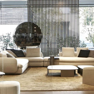 Canapé modulaire Poliformm Saint Germain, style italien contemporain, revêtement en cuir véritable, forme en L, qualité supérieure, excellent - Product Image 4