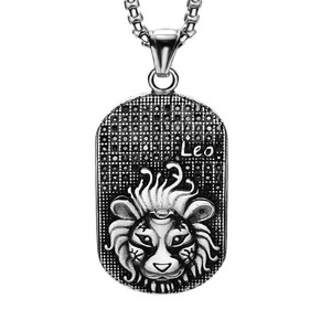 Collar con Colgante de Constelación de Plata Tibetana, Unisex, Signo del Zodiaco Libra, Leo, Virgo, Escorpio, Sagitario, Capricornio, Joyería de Regalo - Product Image 5