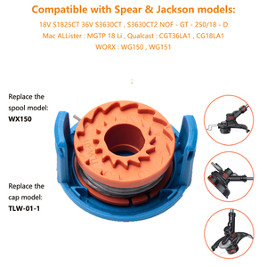 Mac allister mgtp18li Trimmer tương thích <span class=keywords><strong>spool</strong></span> 1.65mm autofeed thay thế <span class=keywords><strong>strimmer</strong></span> cuộn cho DIY điện điện dây tóc - Product Image 3