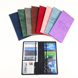 Portefeuille personnalisé décontracté à la mode, <span class=keywords><strong>porte</strong></span>-cartes d'immatriculation et d'assurance automobile, étuis en cuir pour hommes et femmes, vente à chaud - Product Image 1